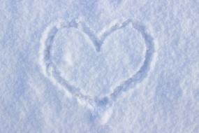 snow with a heart landscape