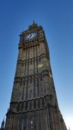 low angle view of Big Ben tower at sky, uk, England, london