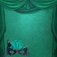 background scrapbooking paper green retro mask