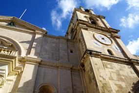 clock tower in Valetta, Malta