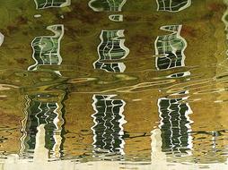 Reflection of Building on water with Distortion