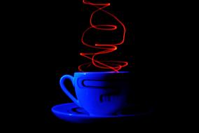 mug in blue lighting