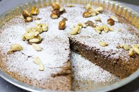 Chocolate Cake bakery with nuts