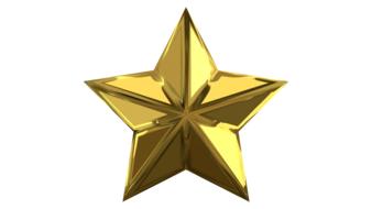 stars gold color transparency