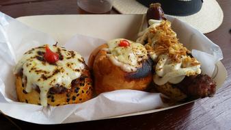 Cheese burger in a box