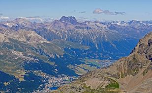 beautiful panoramic mountain view