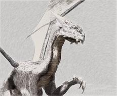 dragon friendly painted drawing