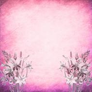background scrapbooking paper flowers pink drawing