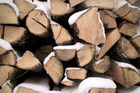 Wood Texture Snow