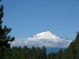 landscape of Mountain Shasta in California