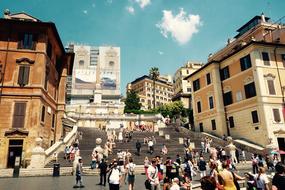 beautiful building with people on the street