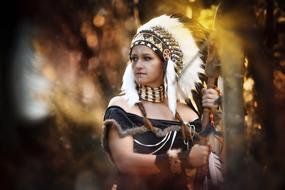 beautiful girl in a traditional costume
