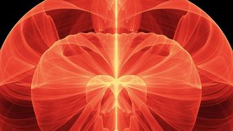 art abstract shades red curved