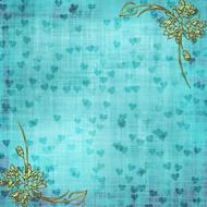 vintage blue background with hearts