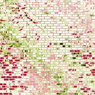 background scrapbooking paper red green drawing