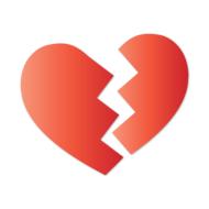 heart broken valentine symbol