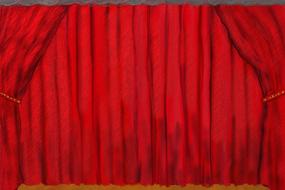red curtains on the concert stage