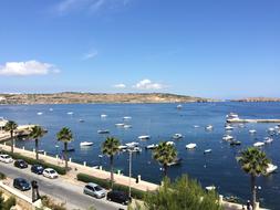 sea view with ships