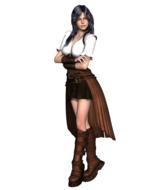 girl hair medieval 3d drawing