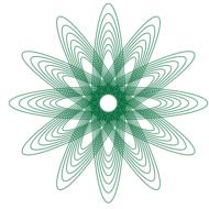spirograph pattern circle design green drawing
