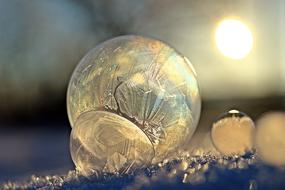 Eiskristalle Soap Bubble Frost