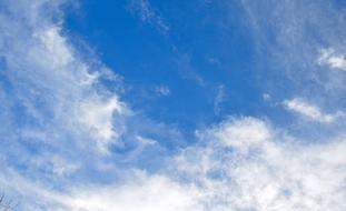 Wispy Clouds Blue Sky