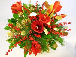 Bunch Of Flowers Red Cut