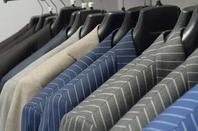 office suits on hangers