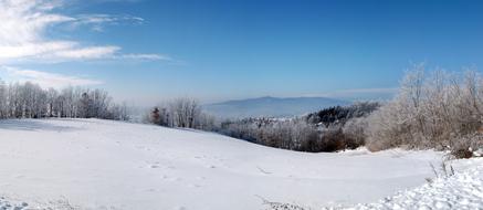 winter cold weather panorama view