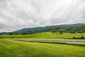 Landscape Clouds Green