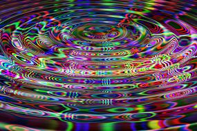 wave line colorful brush drawing