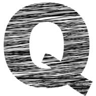 outlined letter q