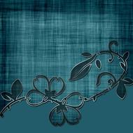 background scrapbooking paper blue flowers