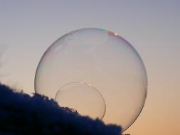 Soap Bubble in Wintertime