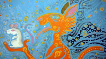acrylic sea world drawing