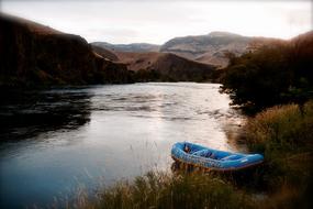 Rafting Boat on River coast