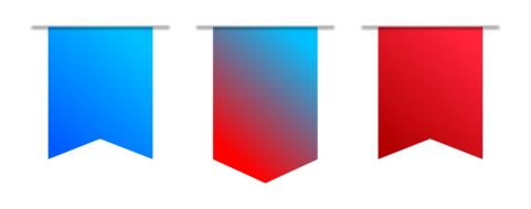 flag blue red arrow symbol