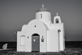 Church Black And White Cyprus