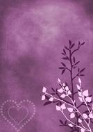 drawn tree branches on a purple background