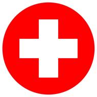 flat icon swiss switzerland red