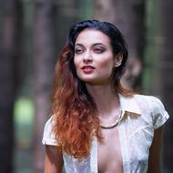 sensual Girl outdoor at Summer, Portrait