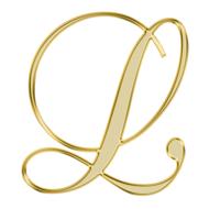 alphabet letter gold l drawing