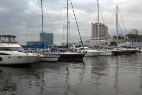 yacht port by the sea