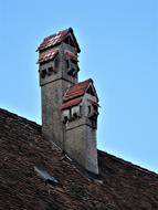 chimneys on the roof