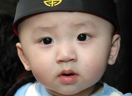 Chinese Baby boy face close up