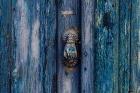 Old Door Wooden Blue