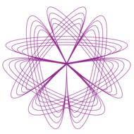 drawing with purple spiral ornament
