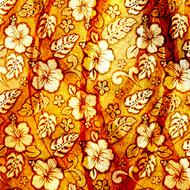 orange retro floral pattern