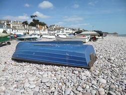 Boat on Beach Pebbles