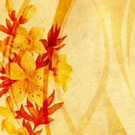 background scrapbooking paper red yellow drawing